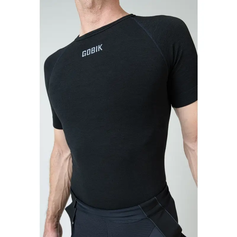 Kurzarm Thermoshirt Winter Merino Schwarz Größe XS/S #1