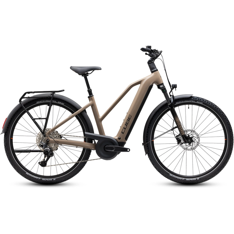 Nuride Hybrid Pro Trapeze 28'' 12v 100mm 800Wh Bosch Perf Line CX Cappuccino’n’Black 2027 Taglia XS - image