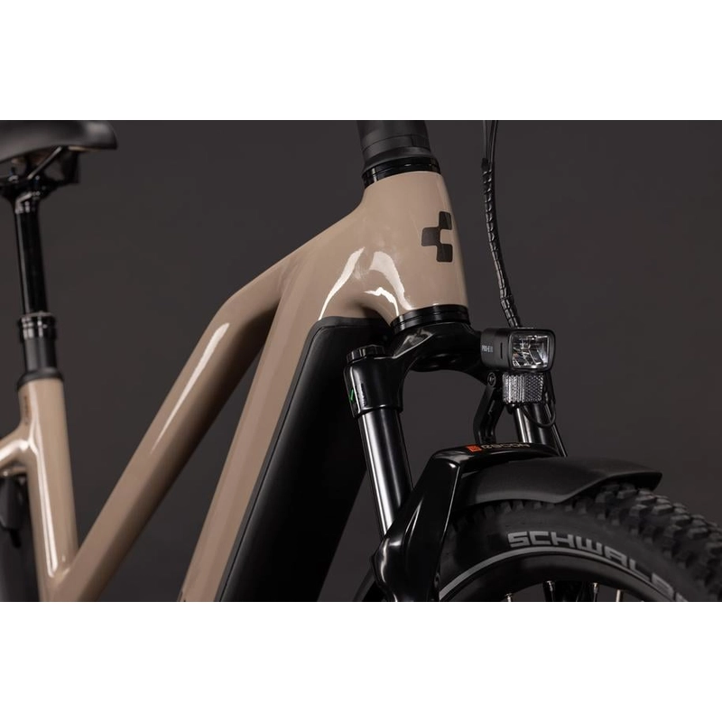 Nuride Hybrid Pro Trapeze 28'' 12v 100mm 800Wh Bosch Perf Line CX Cappuccino’n’Black 2027 Taglia XS #5