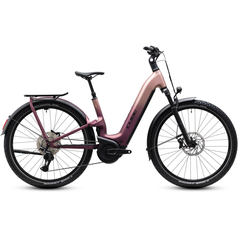 Nuride Hybrid ONE11 HPC SLX Easy Entry 28'' 12v 100mm 800Wh Bosch CX Mauve’n’Black 2027 Taglia XS - image
