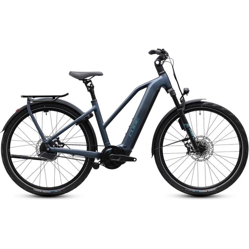 Kathmandu Hybrid Deluxe SLX Trapeze 28'' 1v 100mm 800Wh Bosch CX Mineralblue’n’Blue 2027 Taglia S