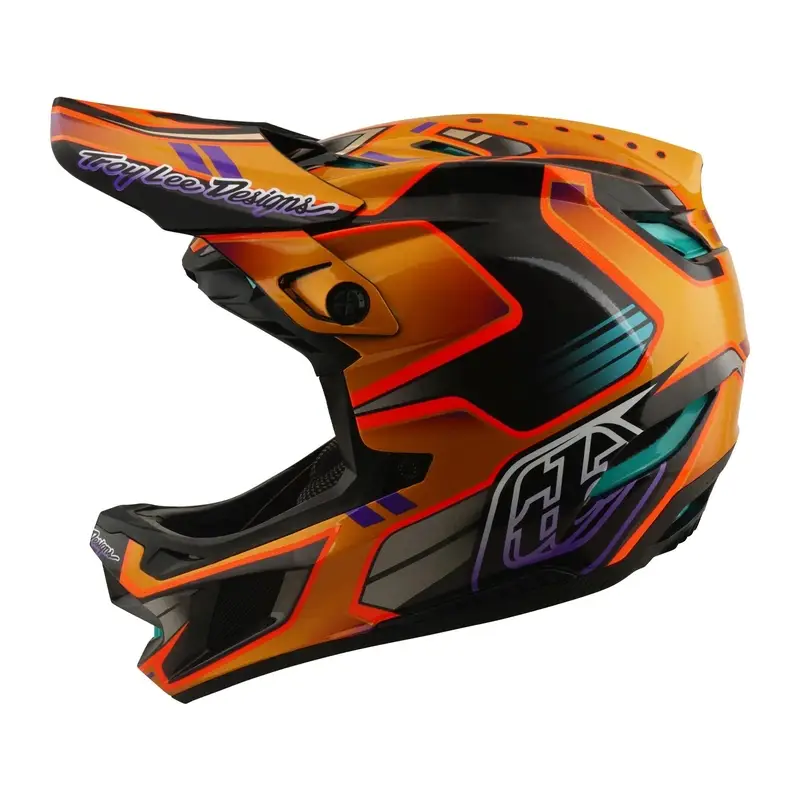 Casco Integral D4 Carbon Crest Gold Talla M (57-58) - image