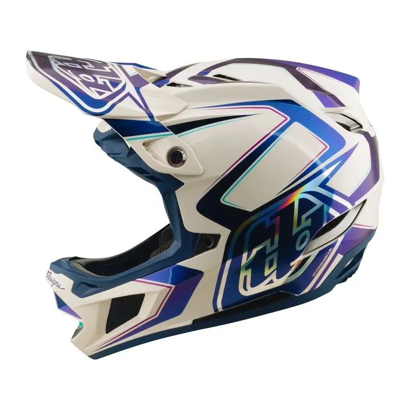 Casco Integral D4 Fleared Blanco/Índigo Talla S (55-56) - image