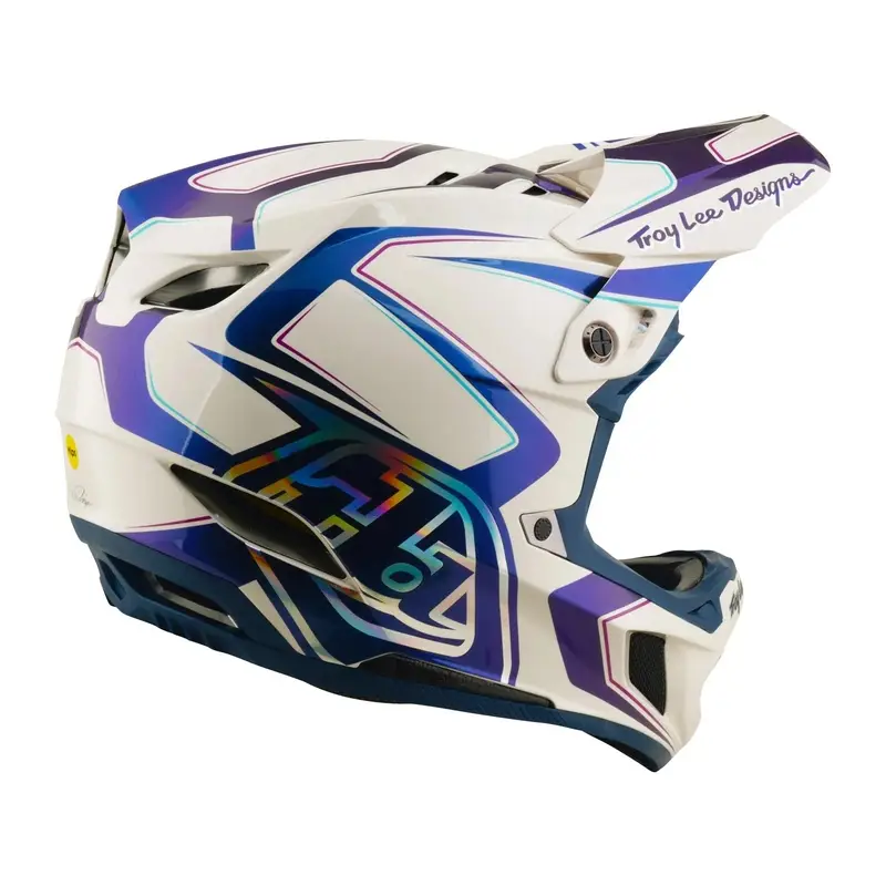 Casco Integral D4 Fleared Blanco/Índigo Talla XL (60-61) #1