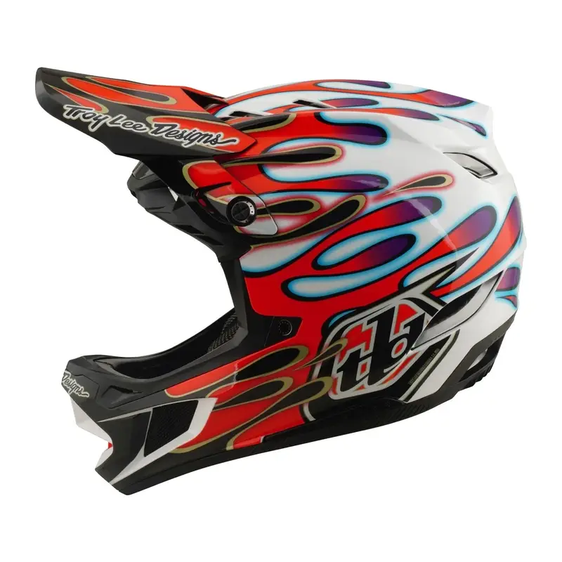 Casco Integral D4 Overspray Blanco/Rojo Talla XS (53-54) - image