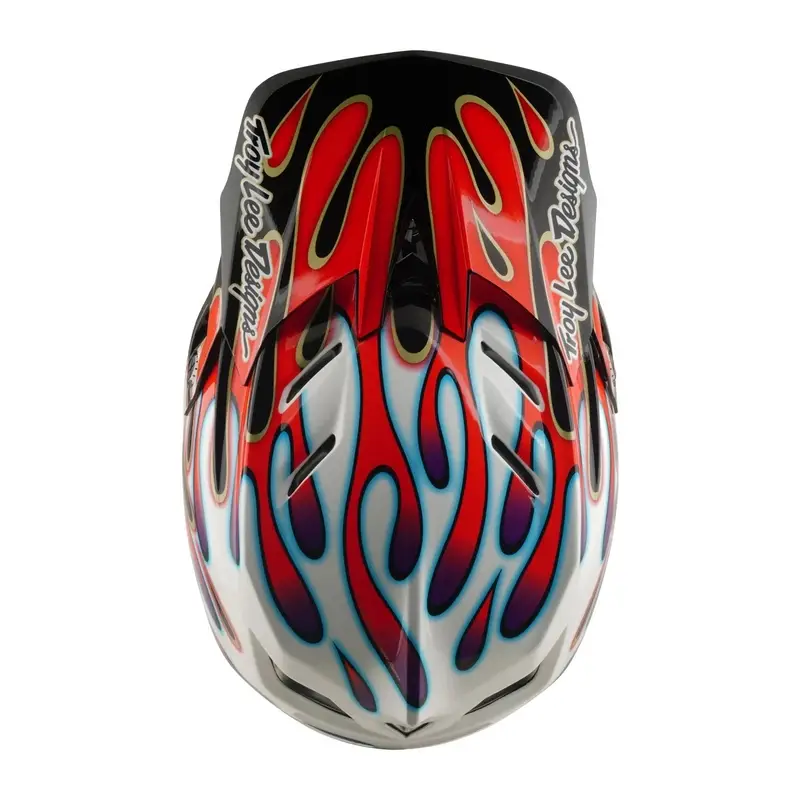 Casco Integral D4 Overspray Blanco/Rojo Talla L (58-59) #3