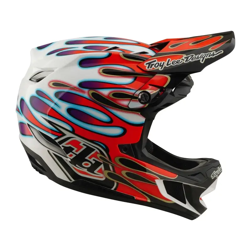 Casco Integral D4 Overspray Blanco/Rojo Talla L (58-59) #5
