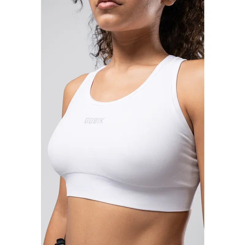 Top Seamless Lithe Donna Bianco Taglia XS #1