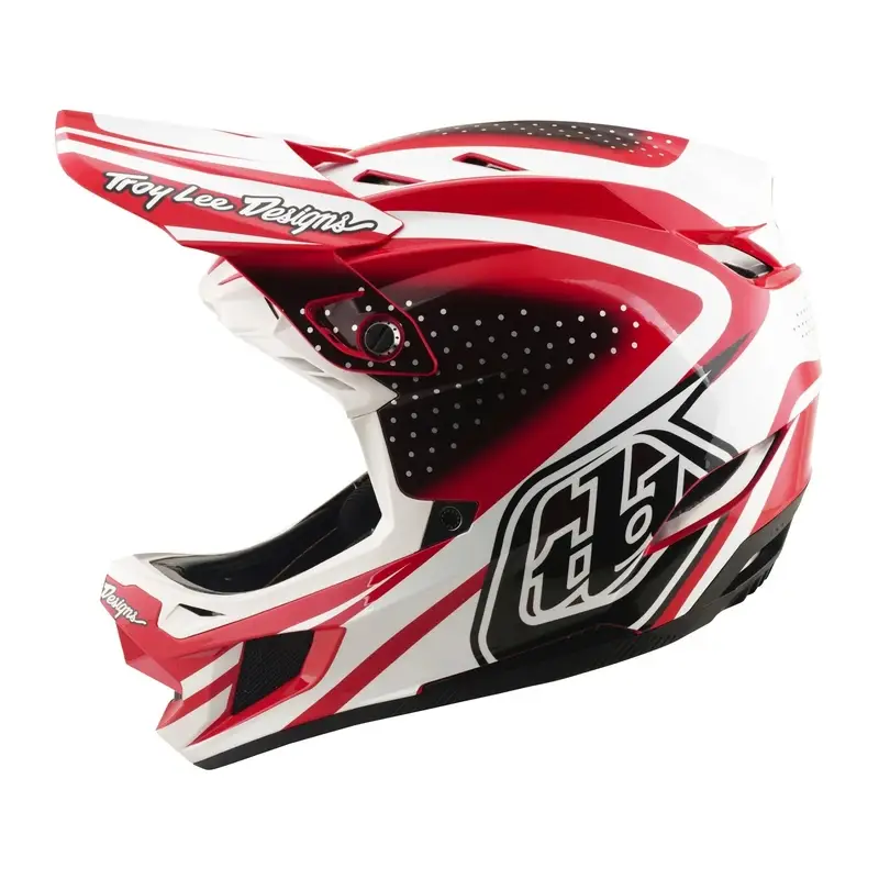 D4 The Line Full Face Helmet Red/White Size S (55-56) - image