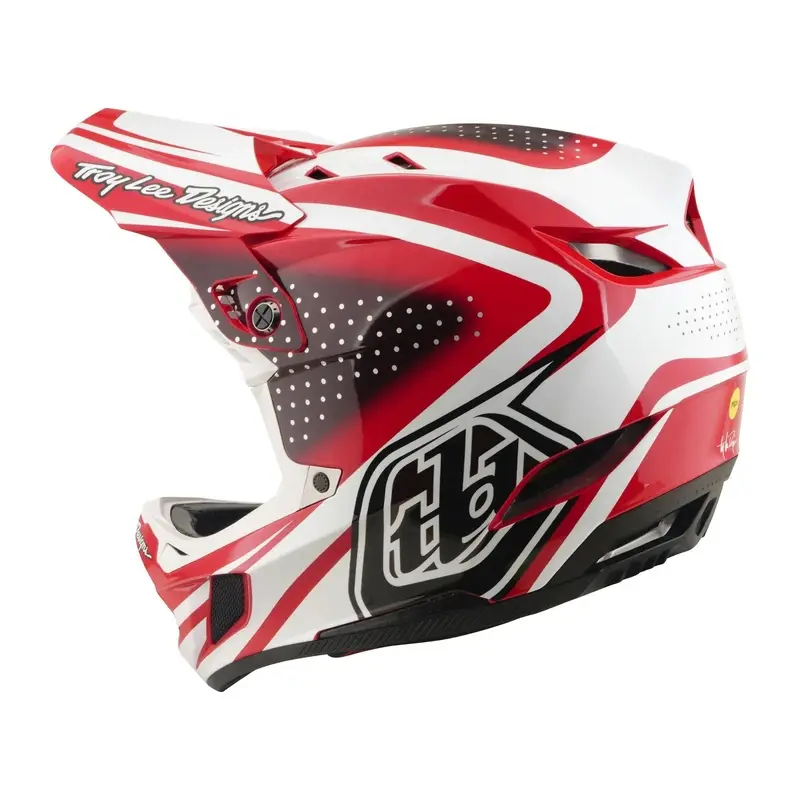D4 The Line Full Face Helmet Red/White Size S (55-56) #4