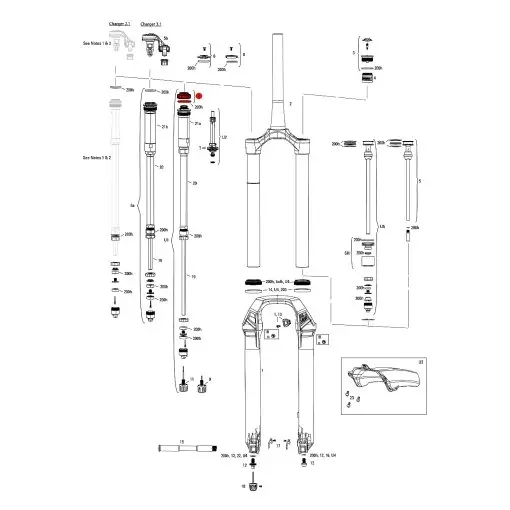 Set di Manopole per la Compressione della Forcella - Charger 3.1 RC2 - 11.4018.082.054 - image
