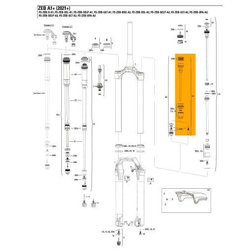 Albero della Molla Pneumatica della Forcella Debonair+ 27.5/29