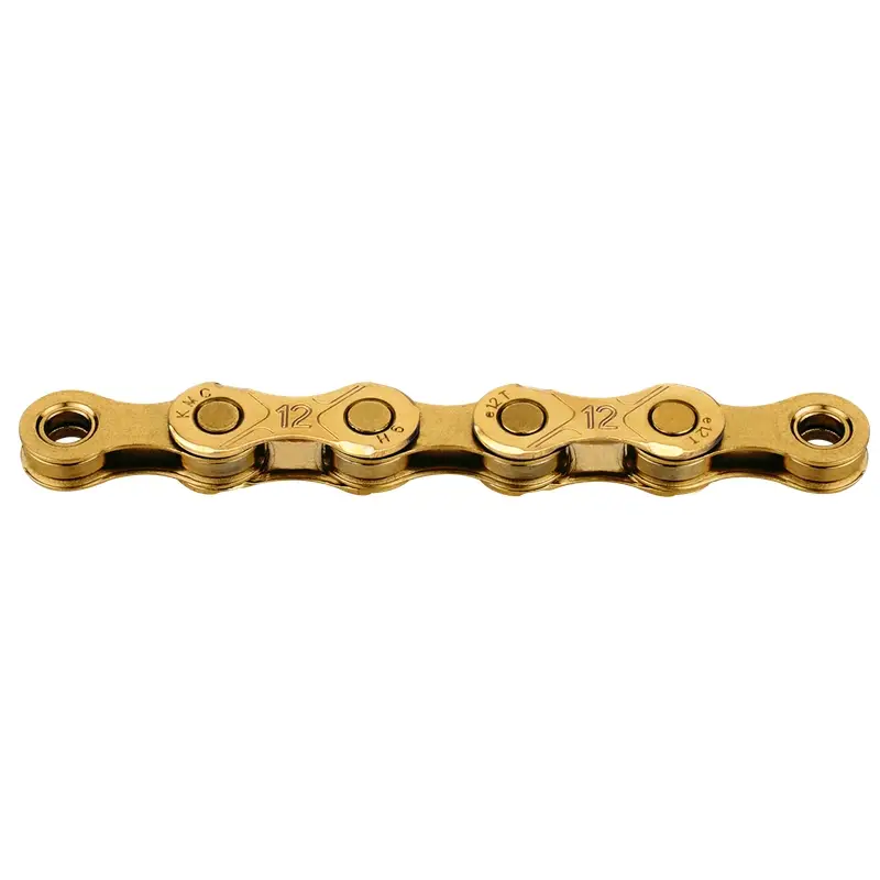 Cadena de bicicleta eléctrica Ti-N 12v 130 eslabones oro #1