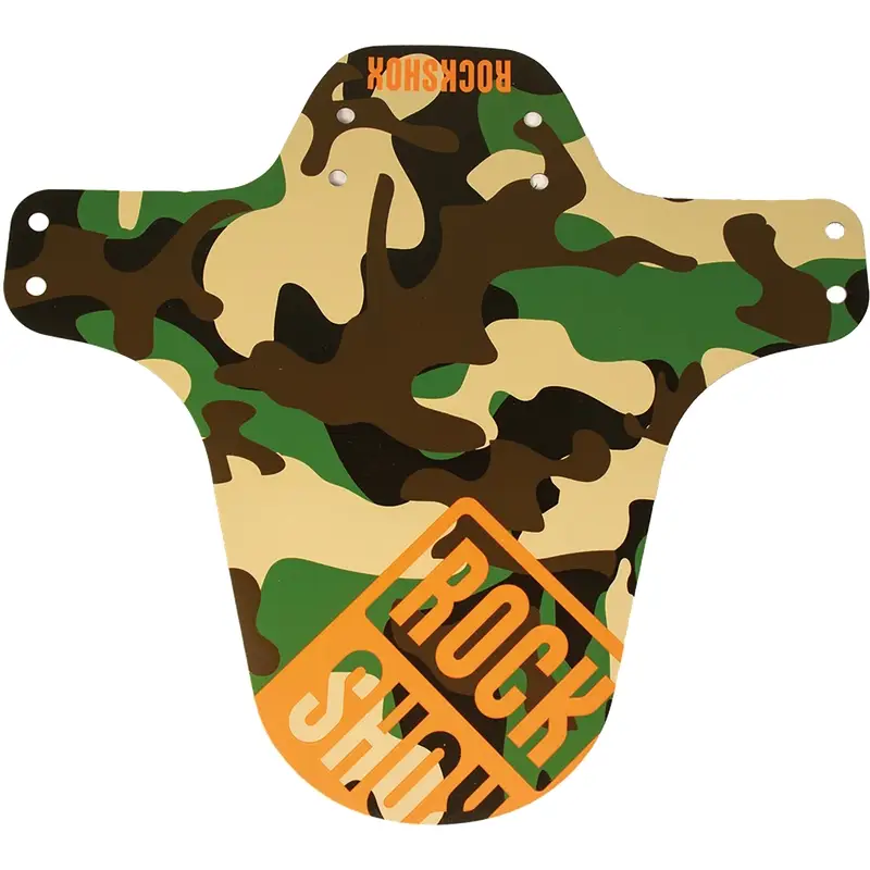 Front MTB fender full camo orange logo. the justin frey - image