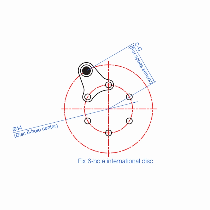 Magnete Sensore Velocità BR-X160 6 Fori C/C 32mm Magnete 1mm #1