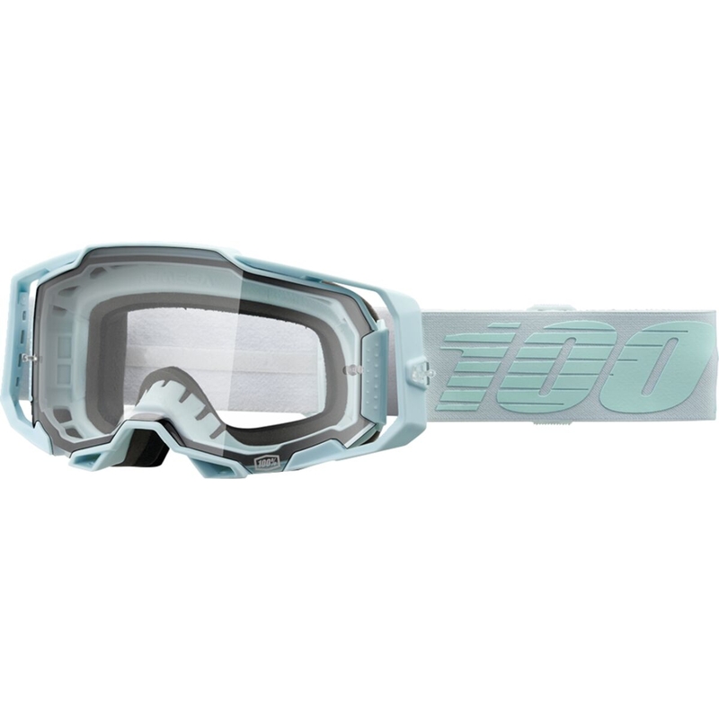 Masque Armega Fargo Bleu Glace Lentille Transparente