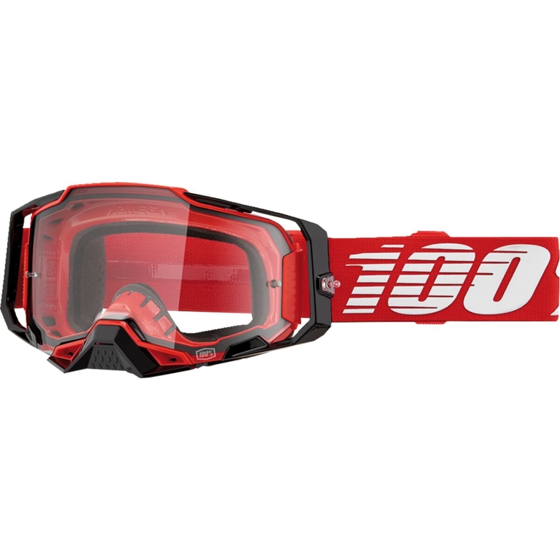 Masque Armega Rouge/Noir/Blanc Verre Transparent