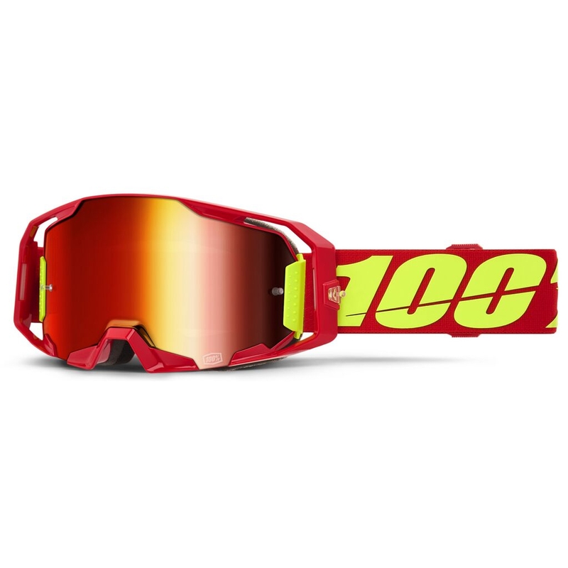 ARmatic Maske Rot/Gelb Fluoreszierend Rote Linse Verspiegelt