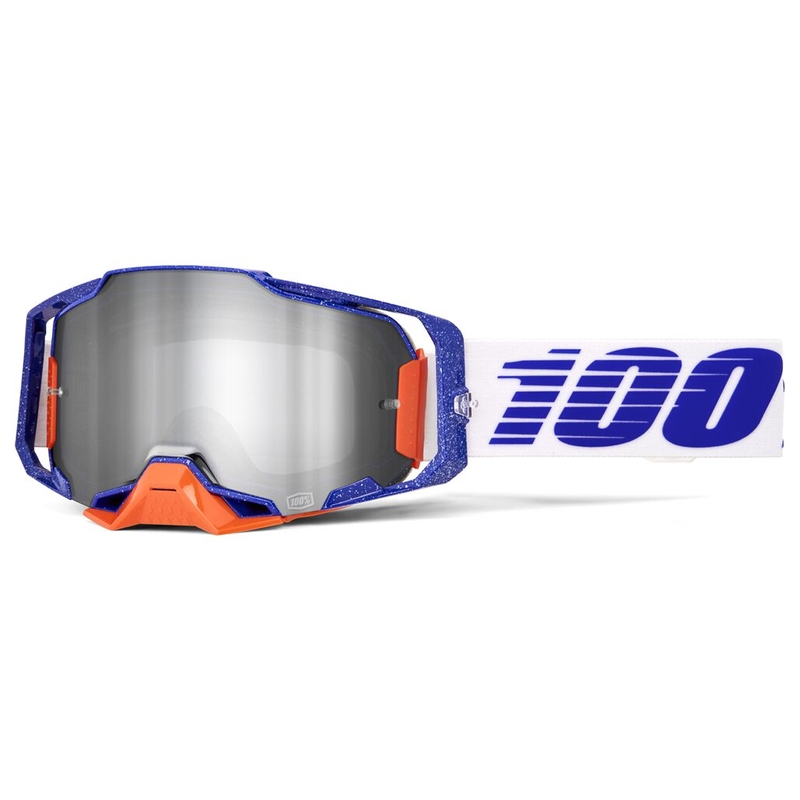 Masque Armega Bleu/Orange/Blanc Verre Argent Miroir