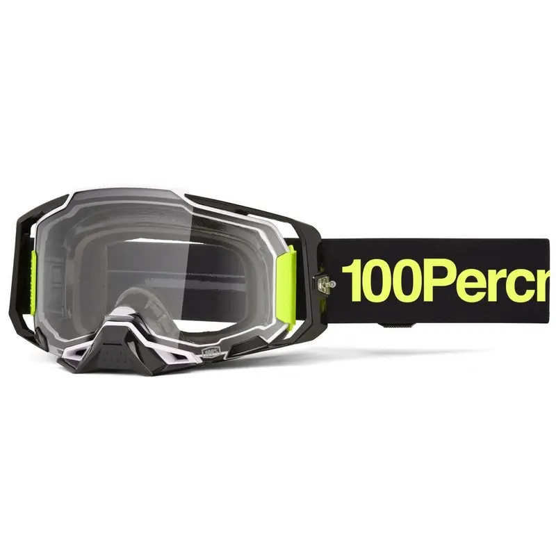 Masque Armega Noir/Jaune Fluorescent Lentille Transparente - image