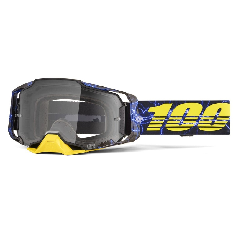 Masque Armega Noir/Jaune/Bleu Verre Transparent