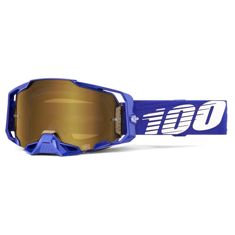 Armega Blaue/Weiße Maske Gold Spiegelglas-Linse - image