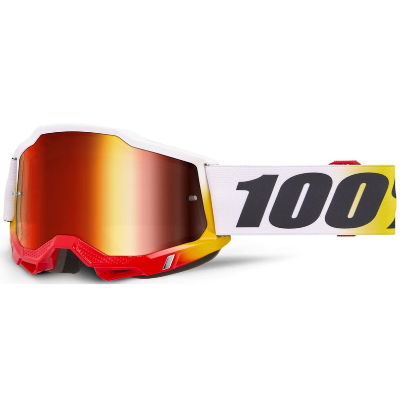 Accuri 2 Maske Wei/Orange/Gelb Roter Spiegelbelag