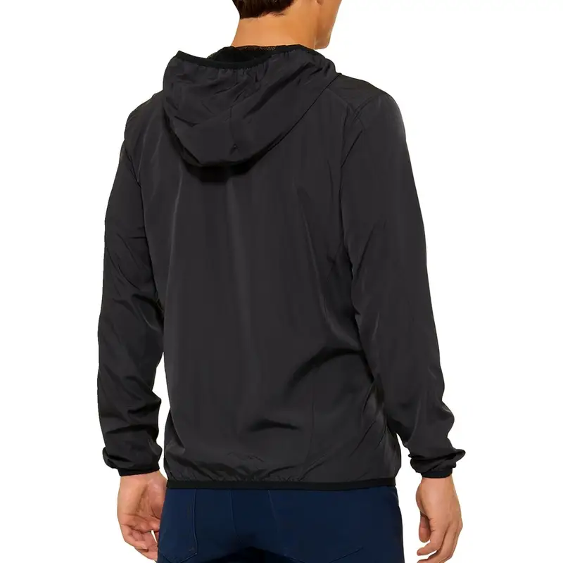 Veste coupe-vent à capuche noire Taille XL #1