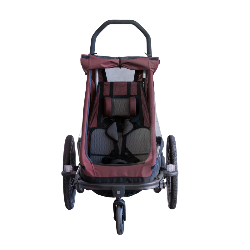 Rimorchio Per Bambini Mono T BS-K01 Bordeaux/Arancione #1
