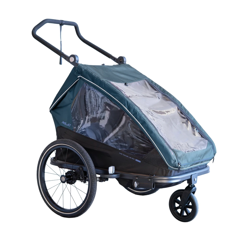 Rimorchio Per Bambini Duo T BS-K02 Petrolio/Lilla - image