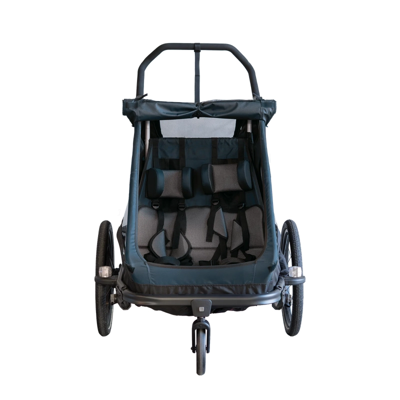 Rimorchio Per Bambini Duo T BS-K02 Petrolio/Lilla #1