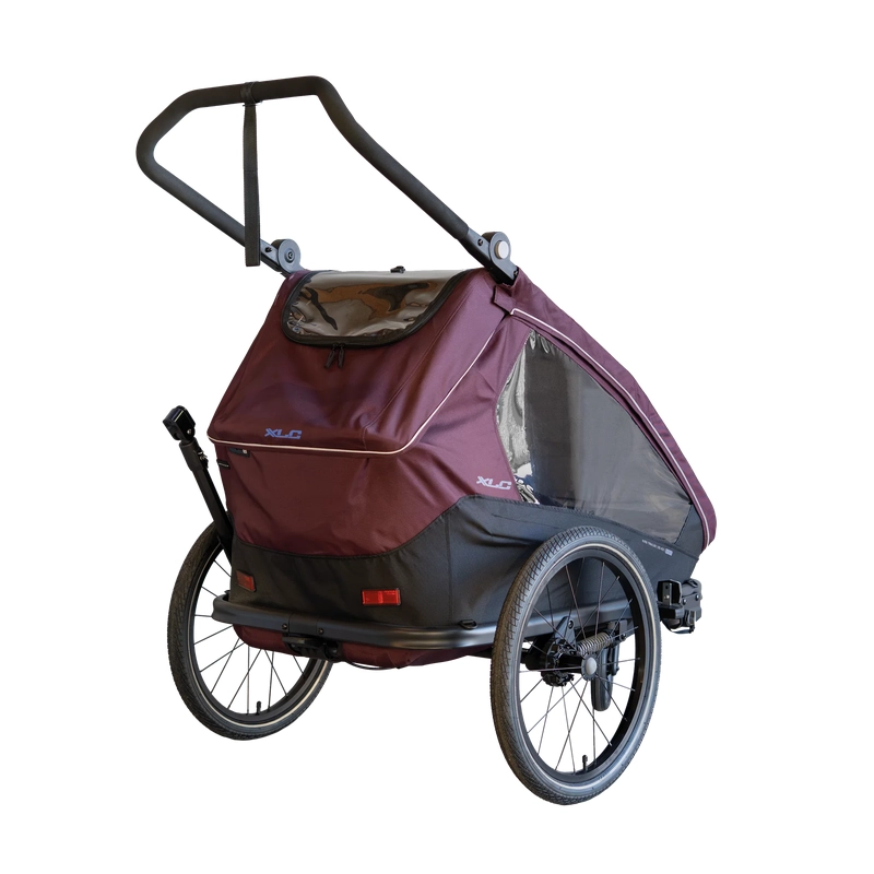 Rimorchio Per Bambini Duo T BS-K02 Bordeaux/Arancione #2