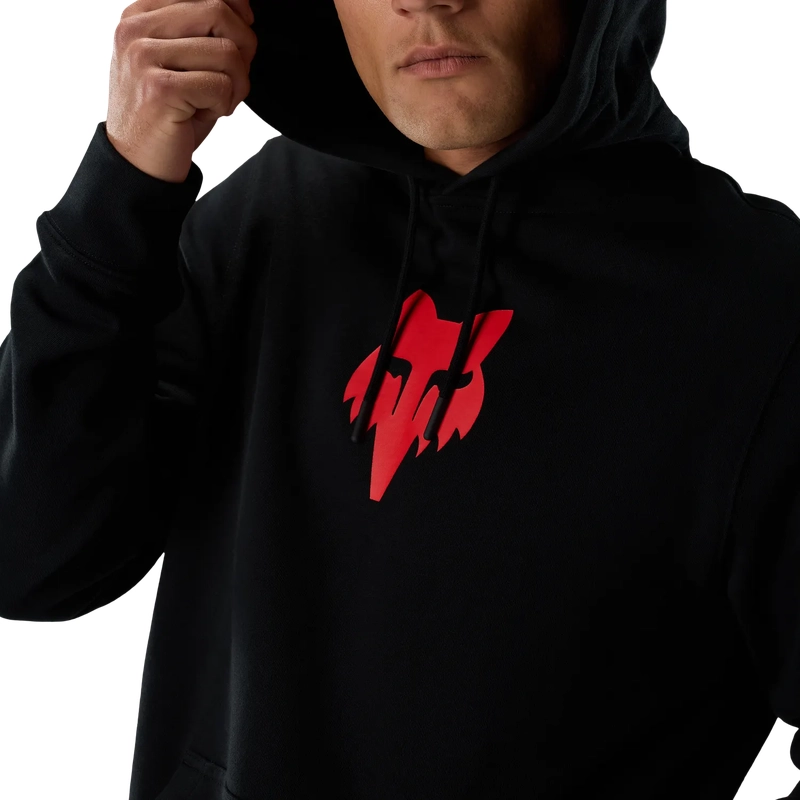 Felpa Con Cappuccio Fox Head Black/Red Taglia M #5