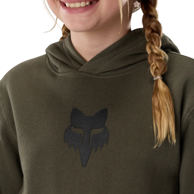 Felpa con Cappuccio da Bambino Fox Head Olive Green Taglia XL #4