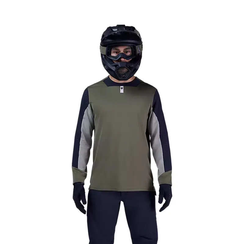 MTB Langarm Jersey Defend Grün Größe S #2