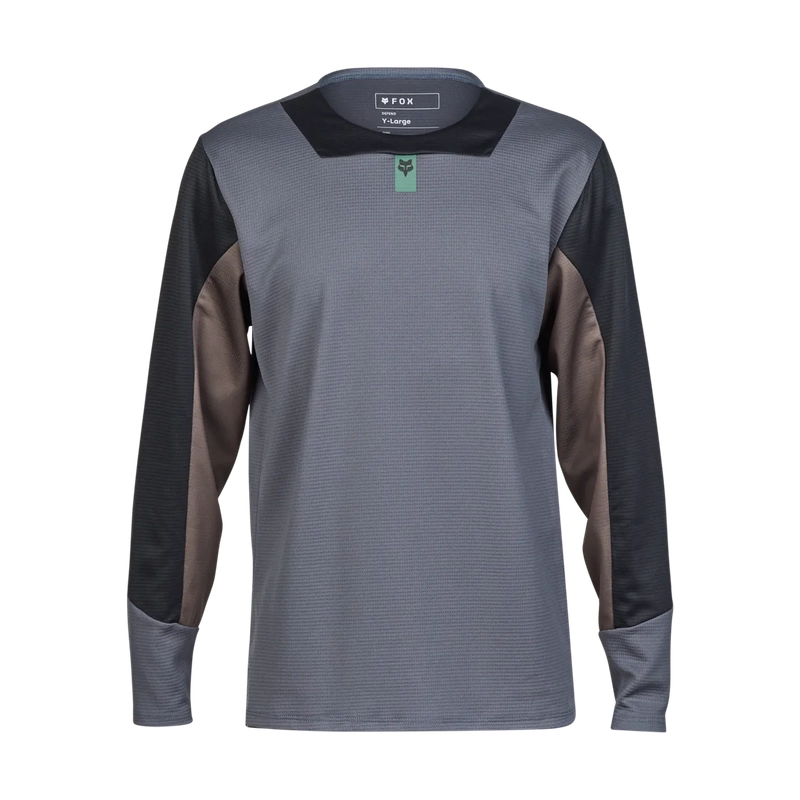 Maglia MTB A Manica Lunga da Bambino Defend Artic Blue Taglia S - image