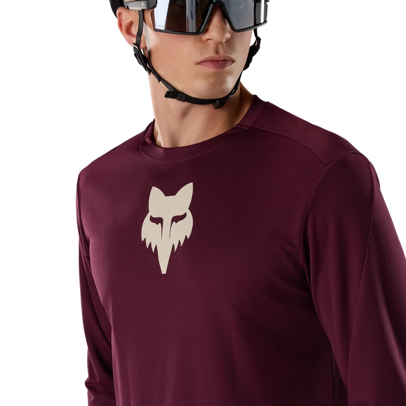 Maglia MTB A Manica Lunga Ranger Fox Head Dark Maroon Taglia S #4