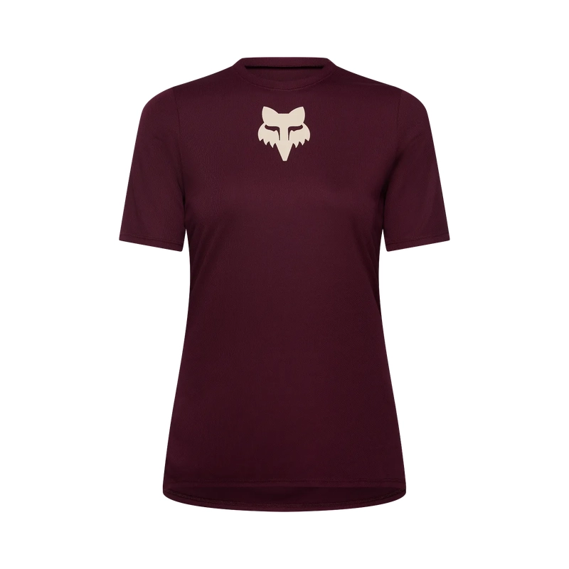 Camisola MTB de Manga Curta para Mulher Ranger Jersey Fox Head Dark Maroon Tamanho XS - image