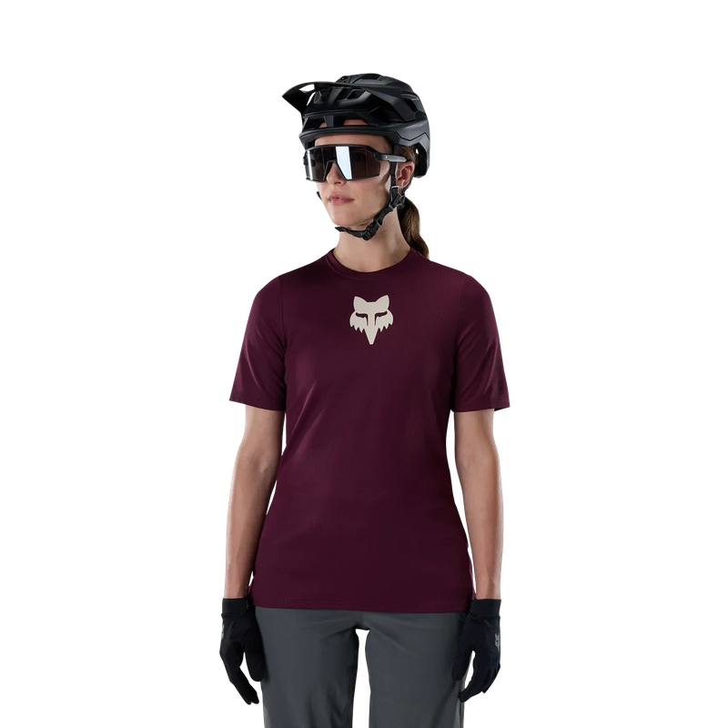 Camisola MTB de Manga Curta para Mulher Ranger Jersey Fox Head Dark Maroon Tamanho XS #2