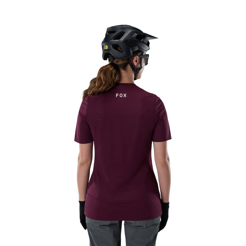 Camisola MTB de Manga Curta para Mulher Ranger Jersey Fox Head Dark Maroon Tamanho XS #3