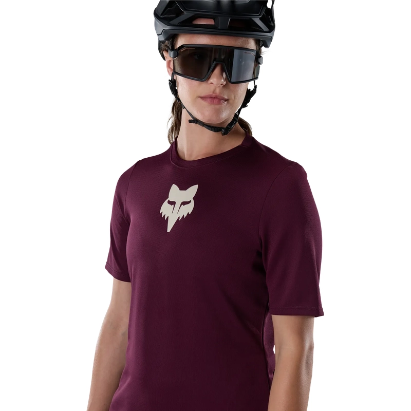 Camisola MTB de Manga Curta para Mulher Ranger Jersey Fox Head Dark Maroon Tamanho XS #4