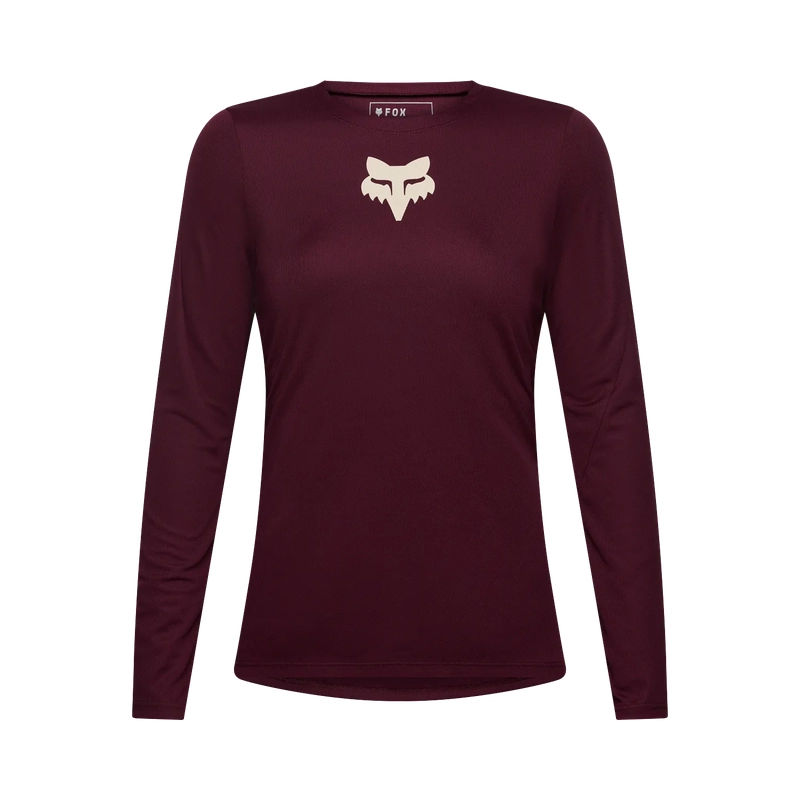 Maglia MTB A Manica Lunga da Donna Ranger Fox Head Dark Maroon Taglia L - image