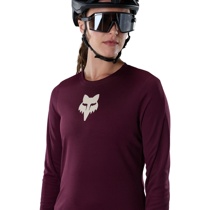 Maglia MTB A Manica Lunga da Donna Ranger Fox Head Dark Maroon Taglia L #4