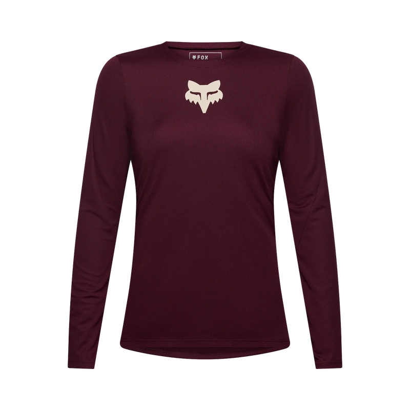 Maglia MTB A Manica Lunga da Donna Ranger Fox Head Dark Maroon Taglia XS
