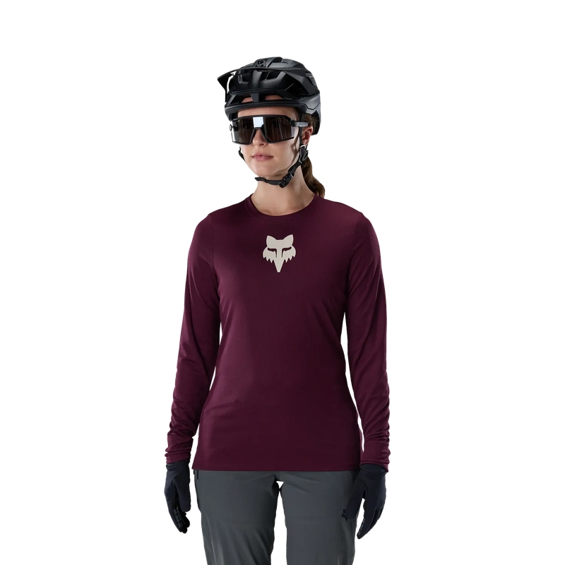 Maglia MTB A Manica Lunga da Donna Ranger Fox Head Dark Maroon Taglia XS #2