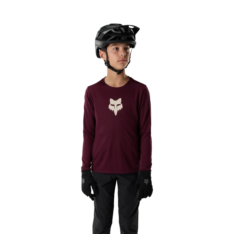 Maglia MTB A Manica Lunga da Bambino Ranger Fox Head Dark Maroon Taglia S #2