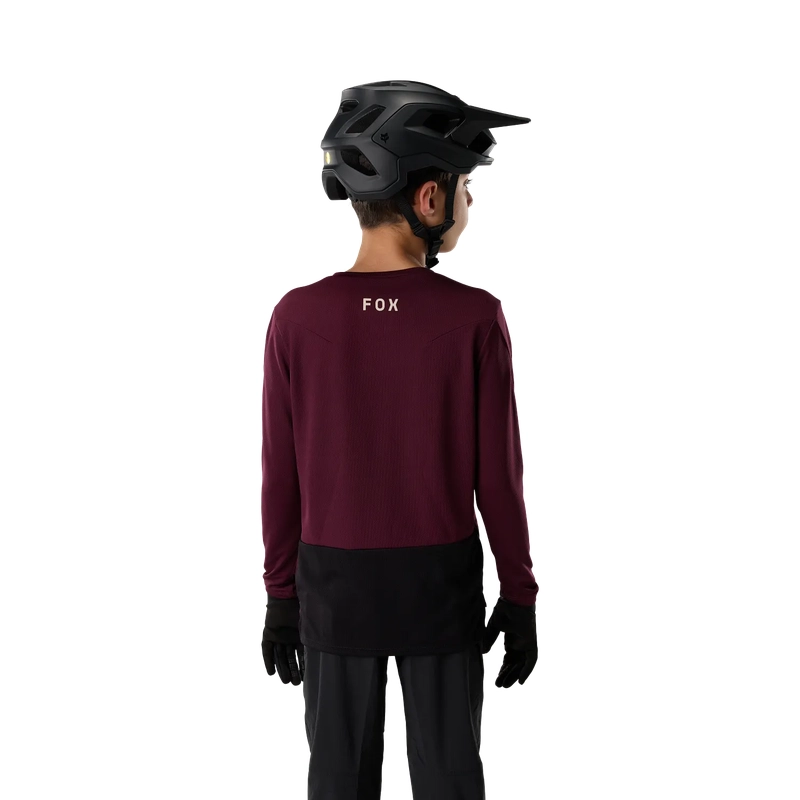 Maglia MTB A Manica Lunga da Bambino Ranger Fox Head Dark Maroon Taglia S #3
