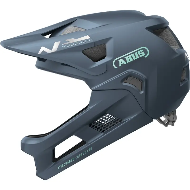 Casco Integrale Bambino Con Mentoniera Removibile YouDrop FF Midnight Blue Taglia Unica (48-55cm) - image