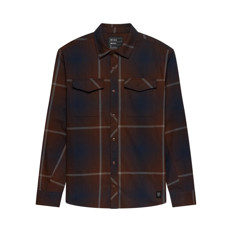 Long Sleeve Shirt Survivalist Core Flannel Dark Brown Size S