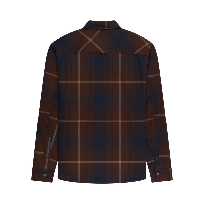 Long Sleeve Shirt Survivalist Core Flannel Dark Brown Size S #1